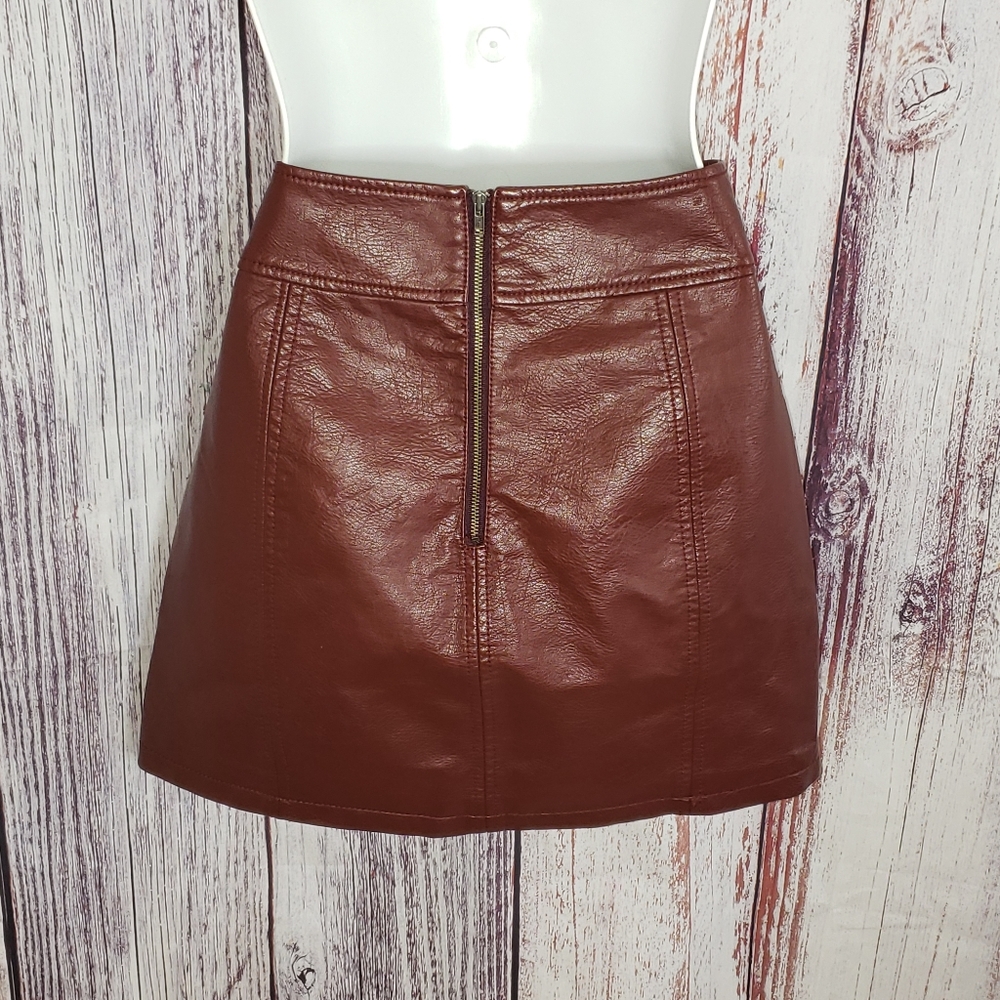 Free People Faux Leather Skirt - Picture 2 of 7